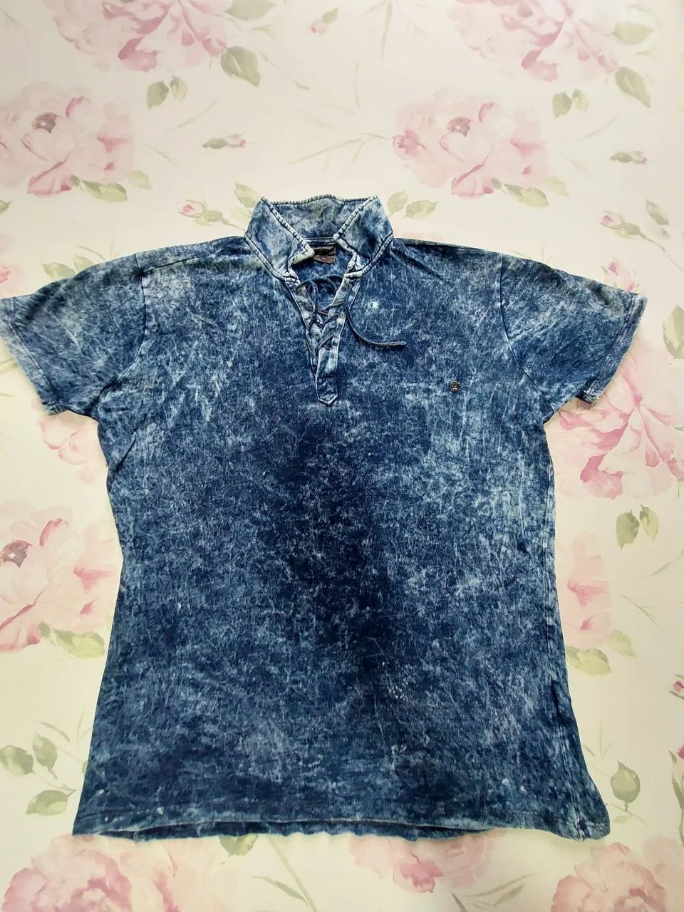Camisa masculina com Detalhe em Cadarço - Foto 3