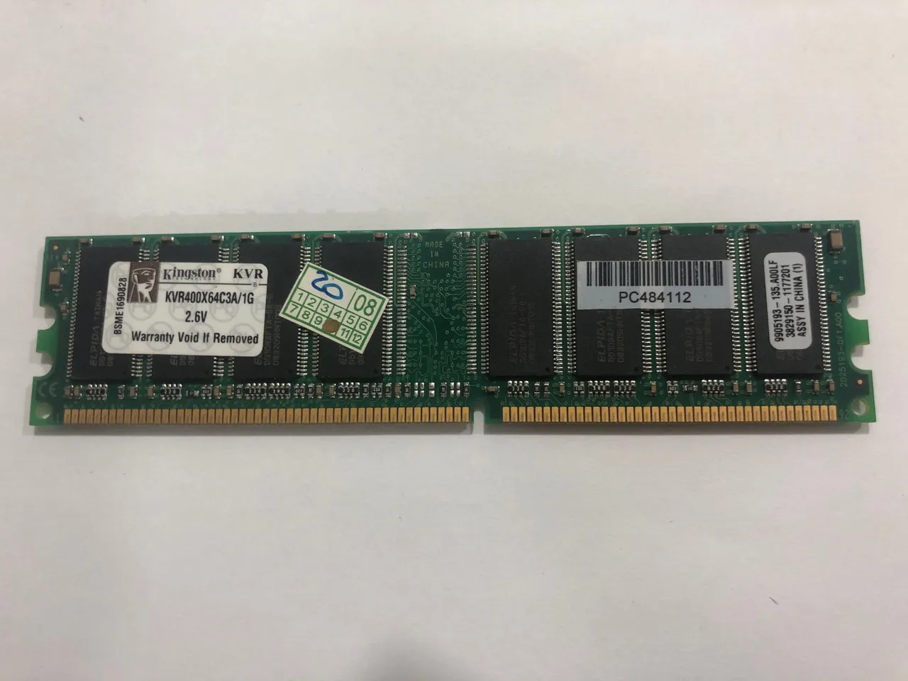 Memorias Ddr400 1gb Seminovo Funcionando 100%