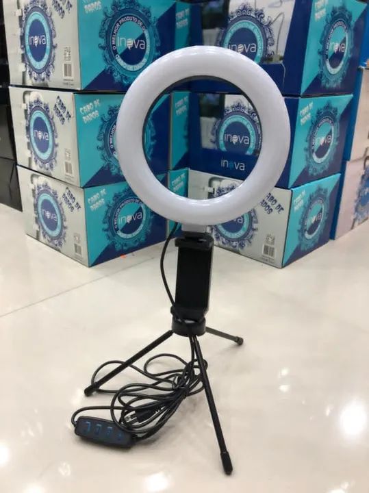 Ring Light 6 Polegadas Com Tripe Da Mesa Com Suporte De Celular - Entrega Grátis