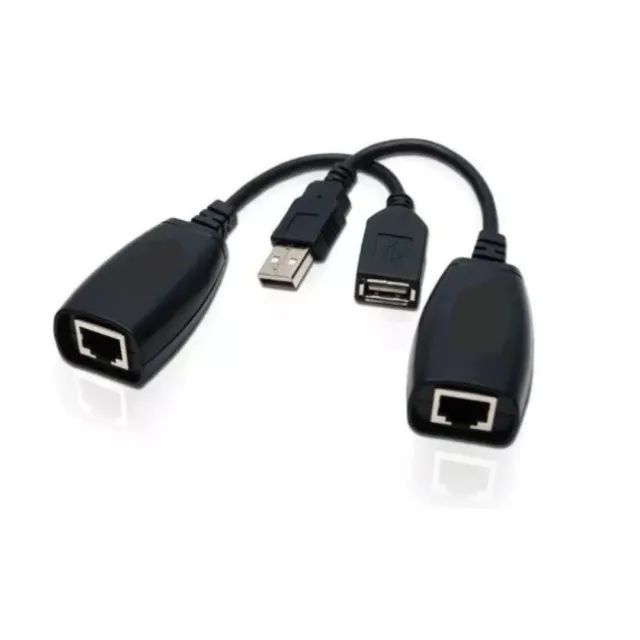 Cabo Extensor USB Via Cabo Ethernet RJ45 150m - WZetta