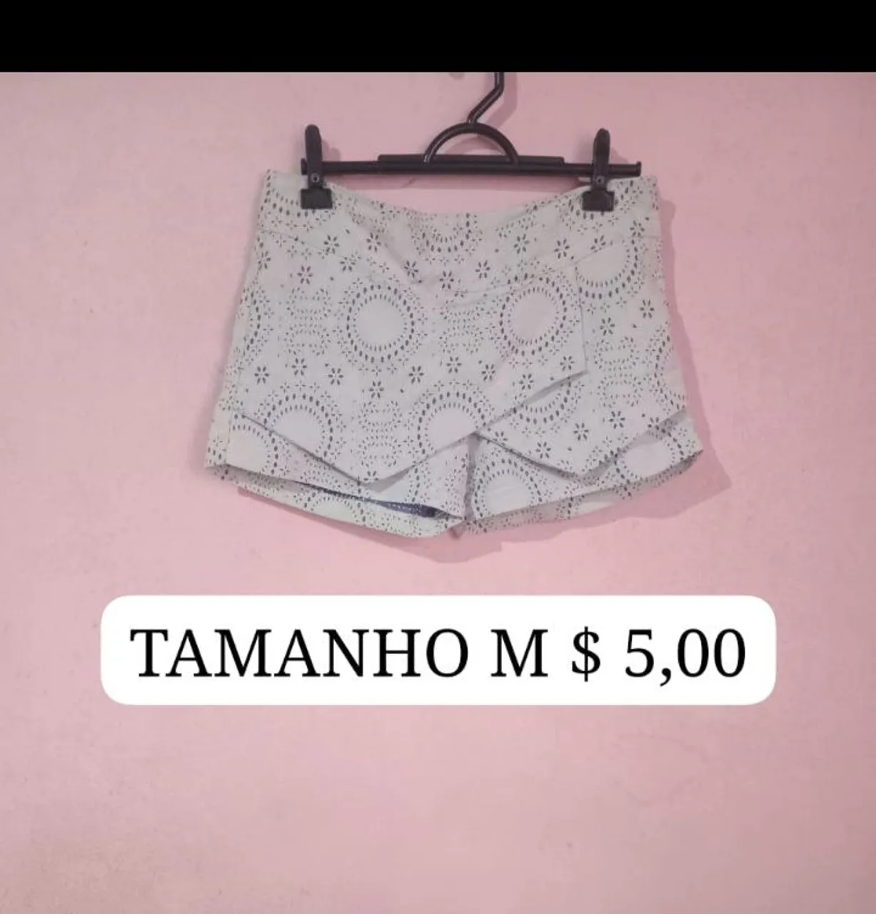 Shorts Branco Feminino Tamanho M