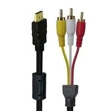 Cabo Adaptador Hdmi Macho Para 3 Rca, Áudio E Vídeo Av Componente, 1.5m - Foto 3