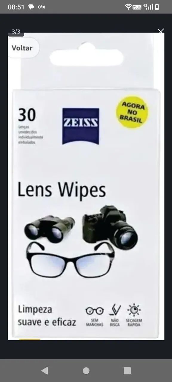 Lenços para Limpeza de Lentes e Telas Digitais - Foto 2