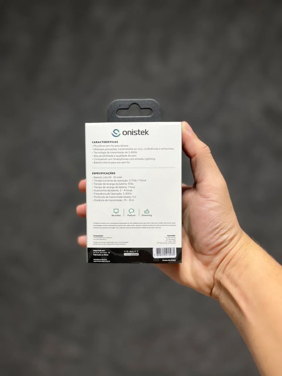 Microfone Lapela Sem Fio Onistek MC803 - Novo - Foto 5