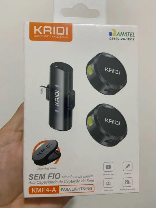 Microfone lapela kaid 