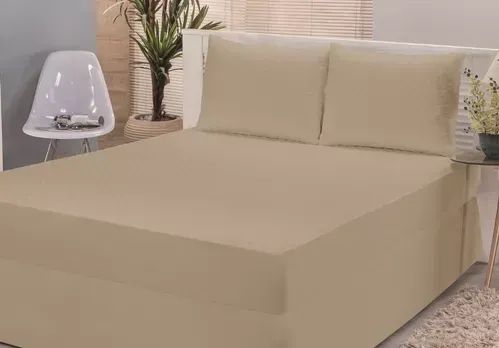 Capa de colchão impermeável casal padrão nas cores branco, bege ou preto - Foto 3