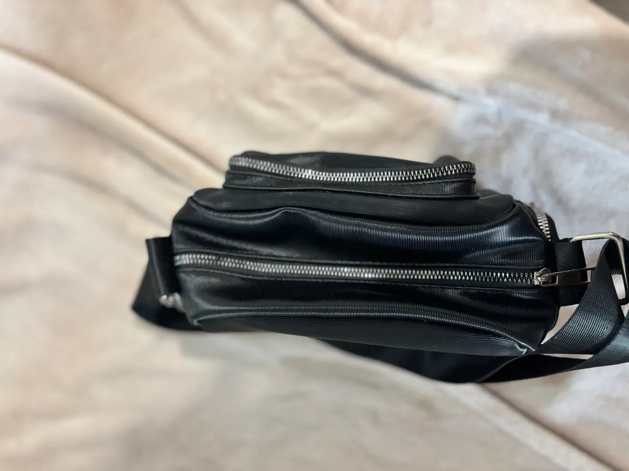Bolsa preta satinato  - Foto 4