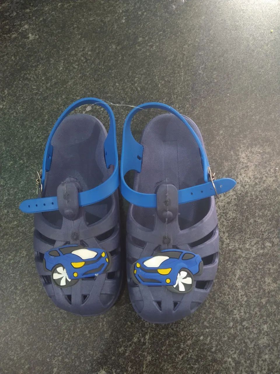 Sandálias Bebê Carrinho Azul - Tamanho 25/26 - Foto 2