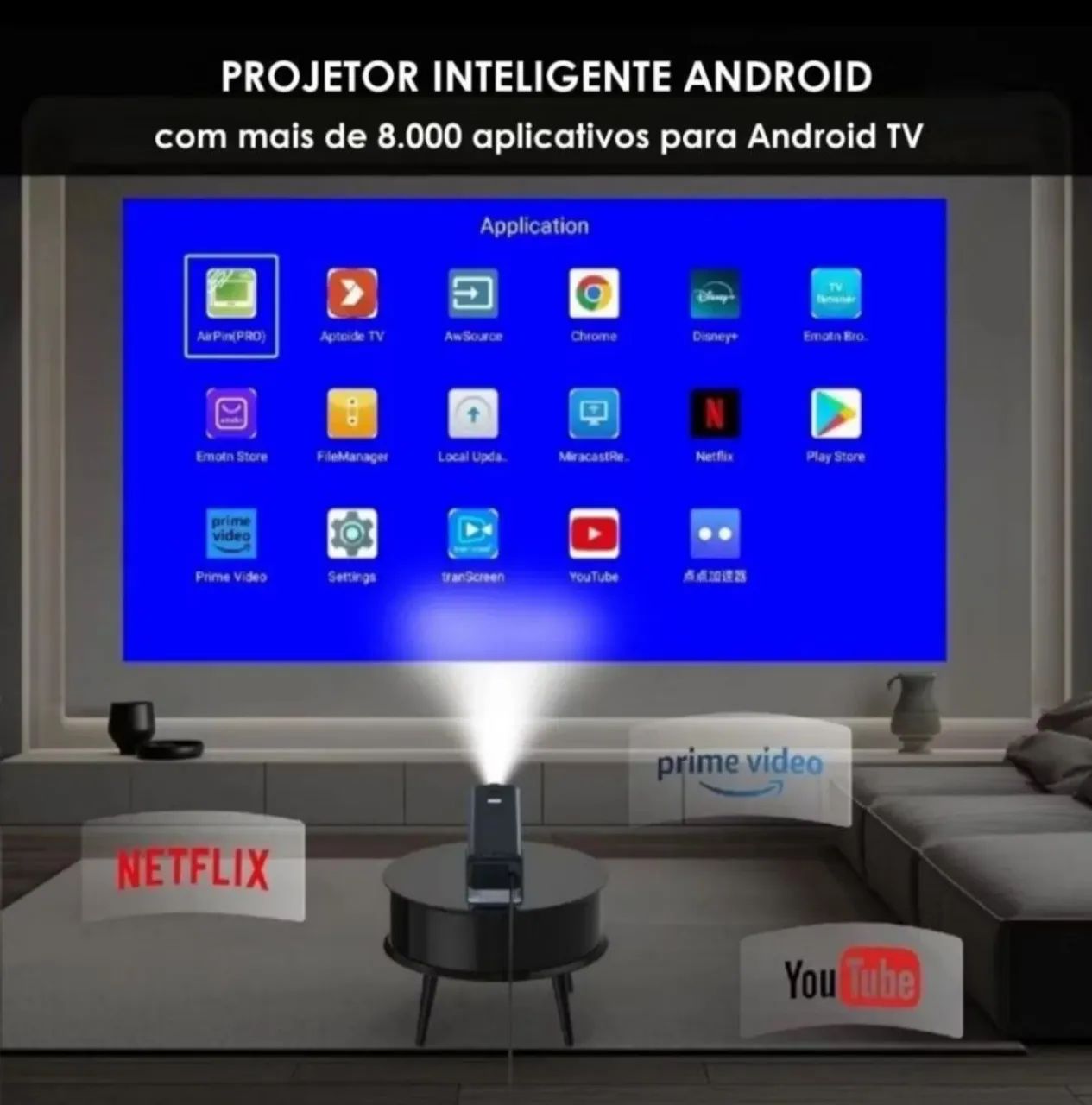 Mini projetor original preto  - Foto 4