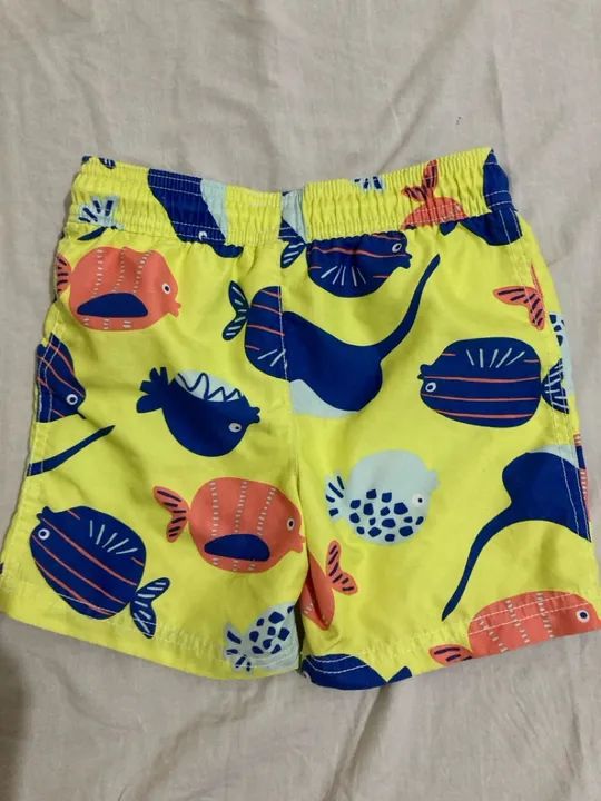 Shorts de Praia Infantil com Estampa de Peixes