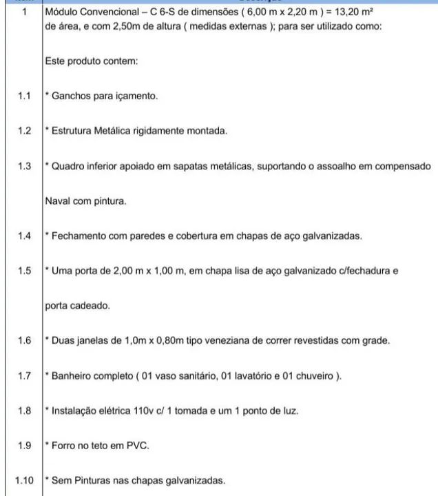 Container 6x2,20 com 2,50 de altura, com 02 janelas e 01 banheiro completo - Foto 2