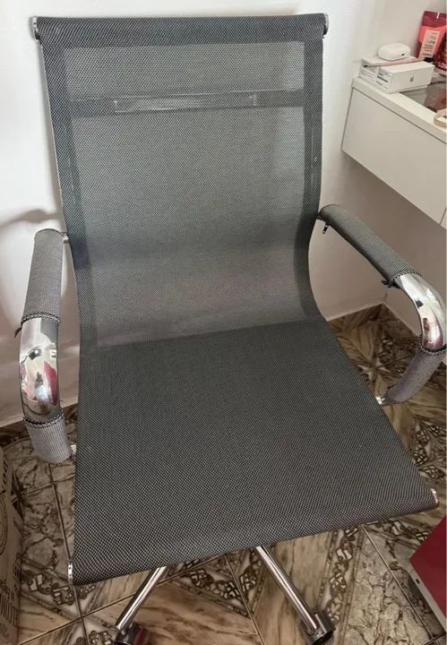Cadeira de Escritório - Mesh Cinza - Foto 2