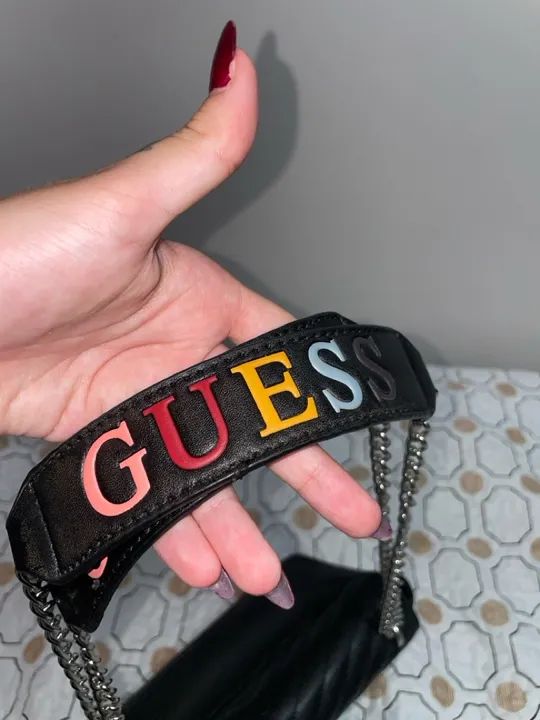Bolsa Guess Preta Importada Los Angeles - Foto 5