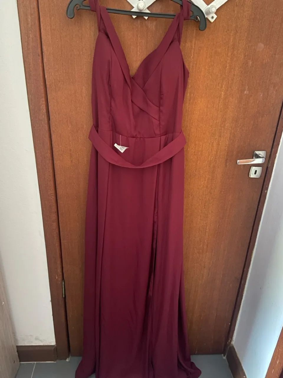 Vestido Longo Bordô/Marsala - Foto 2