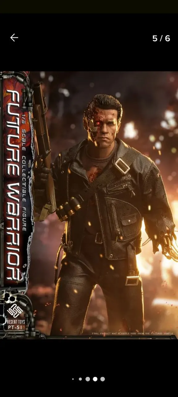 Boneco Present toys Colecionável Exterminador Terminator 2 - T-800