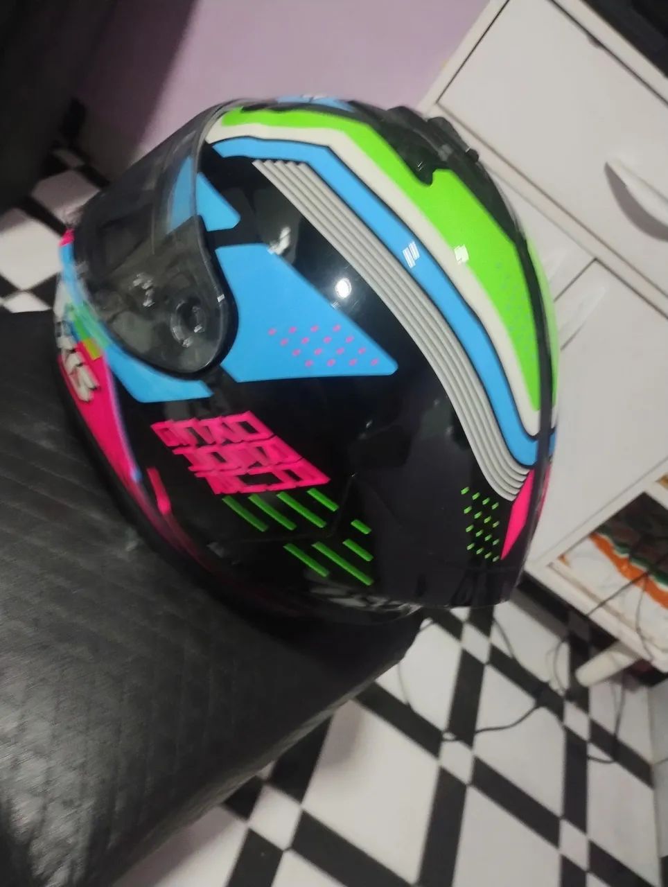 Capacete Axxis - Novo - Azul e Verde * ZAP  - Foto 5