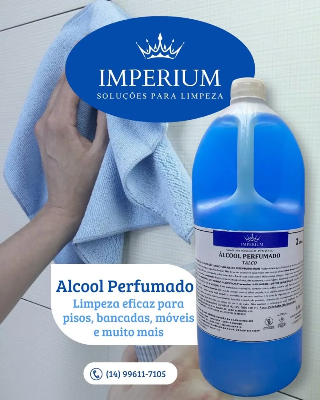 Álcool Perfumado Imperium - Limpeza Eficaz