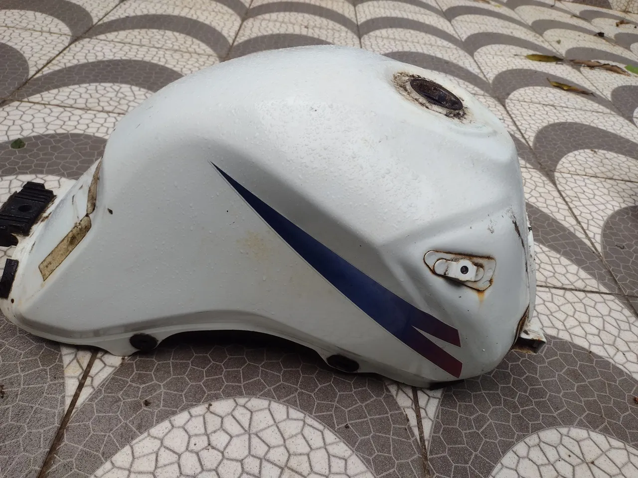 Tanque de Combustível de Moto Branco