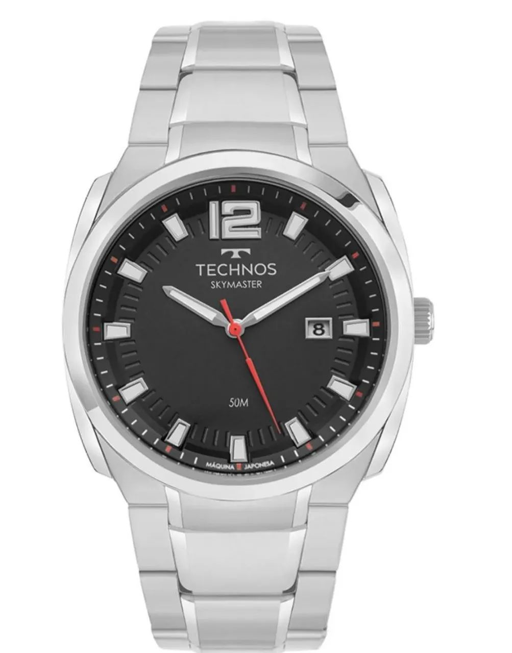 Relógio technos masculino skymaster prata 