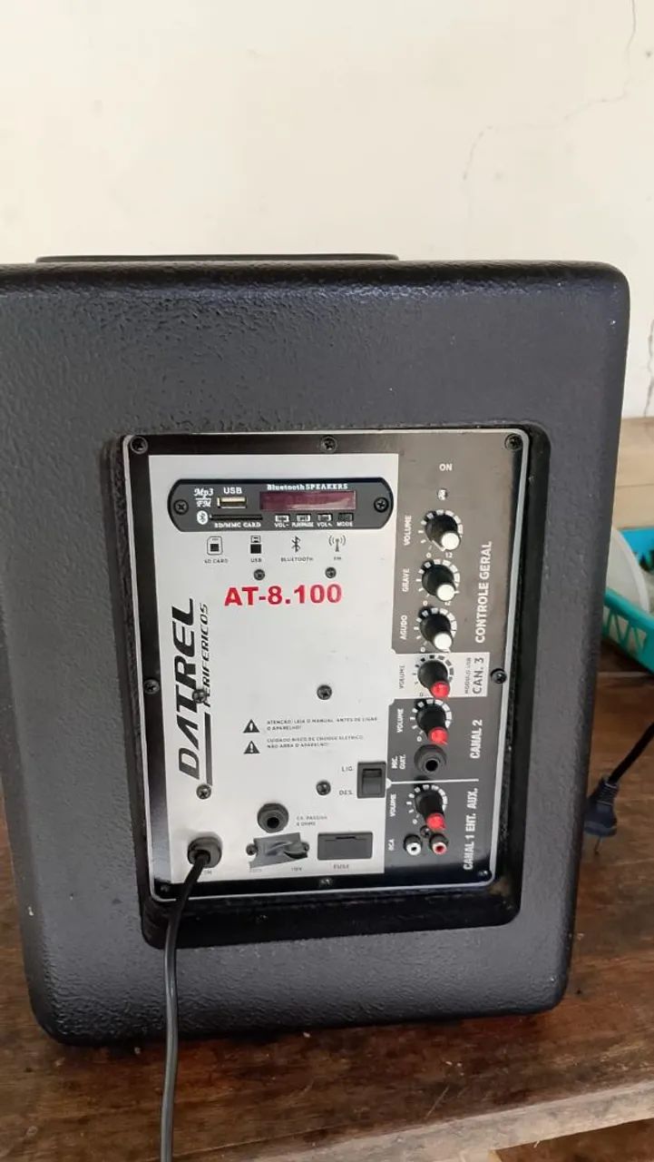 Caixa de Som Amplificada Datrel AT-8.100 - Bluetooth, USB e FM - Foto 2