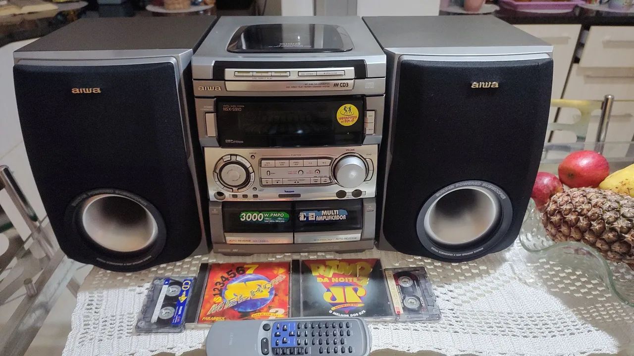 Aparelho de som Mini Micro system aiwa nsx S910 zr f 999 Sony Philips gradiente Panasonic  - Foto 2
