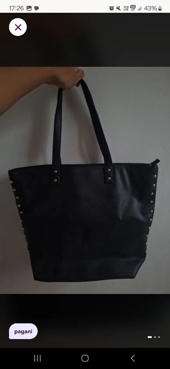 bolsa preta grande y2k 