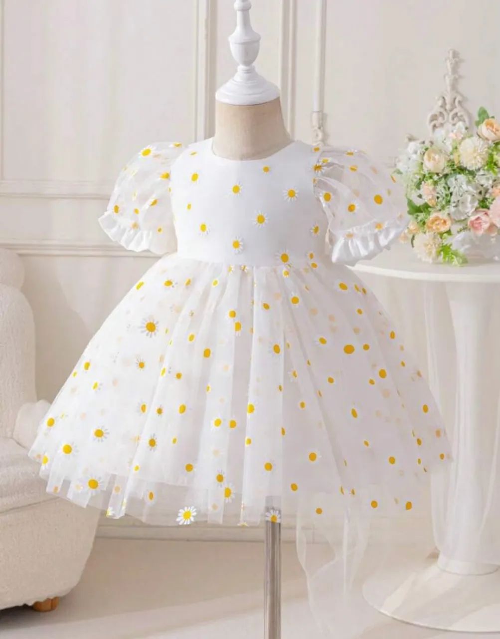 vestido infantil margarida
