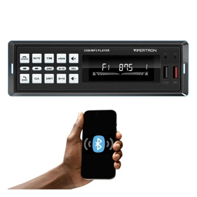 Rádio Automotivo MP3 Bluetooth FM USB Display LCD Universal 4x30W
