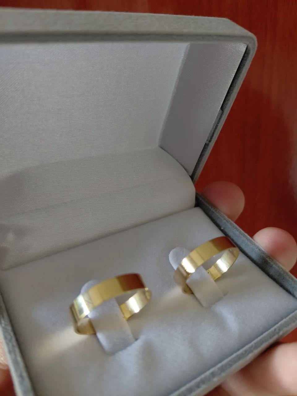 Par de alianças ouro 18k com certificado e NF - Foto 3