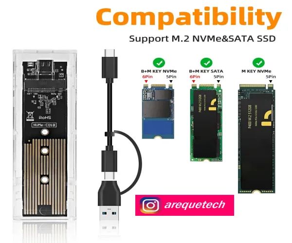 Case M.2 NVMe/Sata - Foto 2
