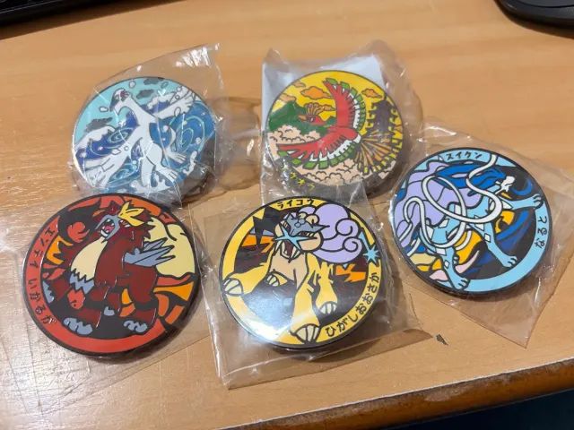 Pins Pokémon Lendários Johto (5 pins)