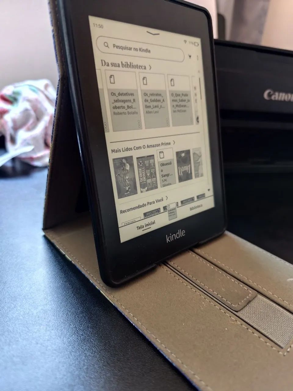 Kindle Papee White 8 GB com capa magnética - Foto 4