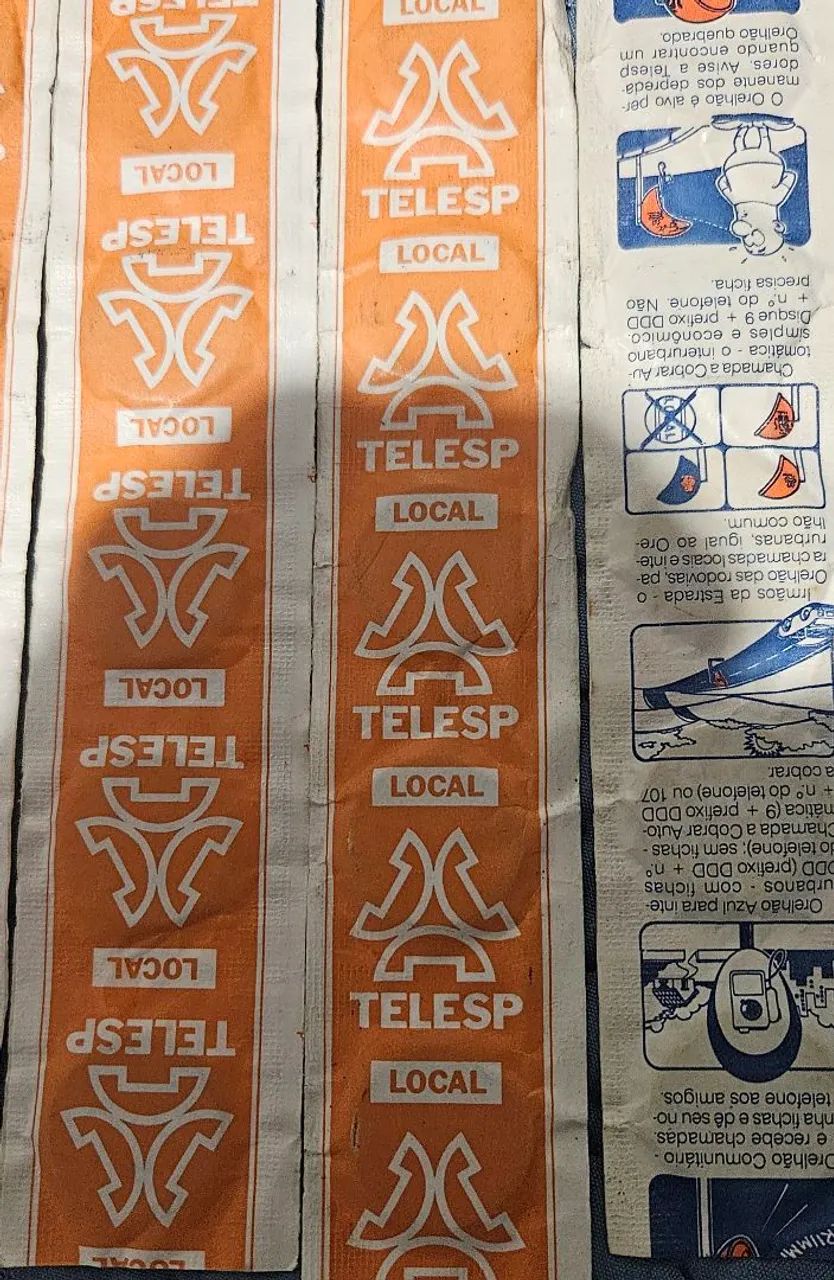 Cartela de fichas telefônica  - Foto 2