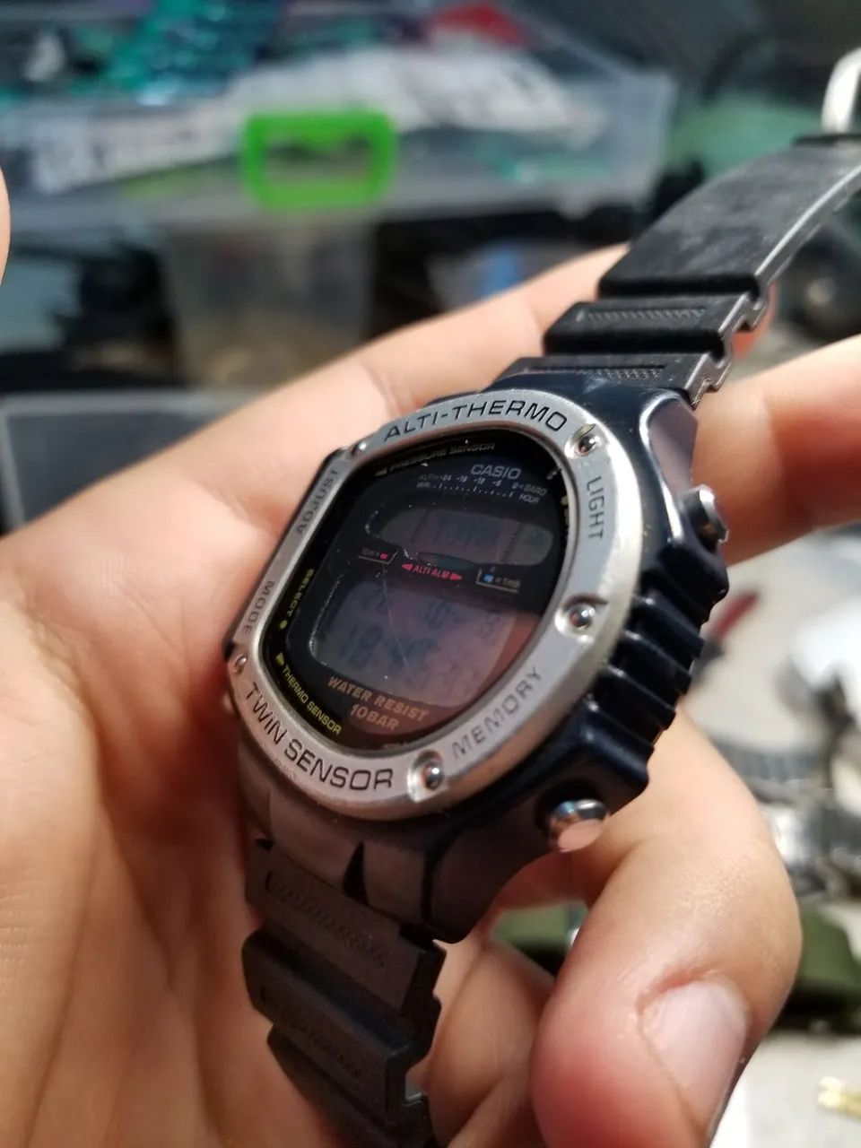 Relógio Antigo Casio Alt-6000 Alti-thermo Twin Sensor  - Foto 5