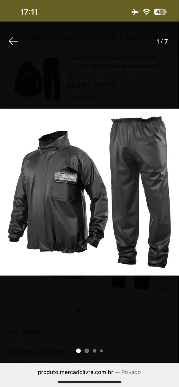 Conjunto de Chuva  - Foto 3