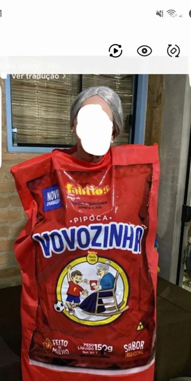 Fantasia pipoca vovózinha 