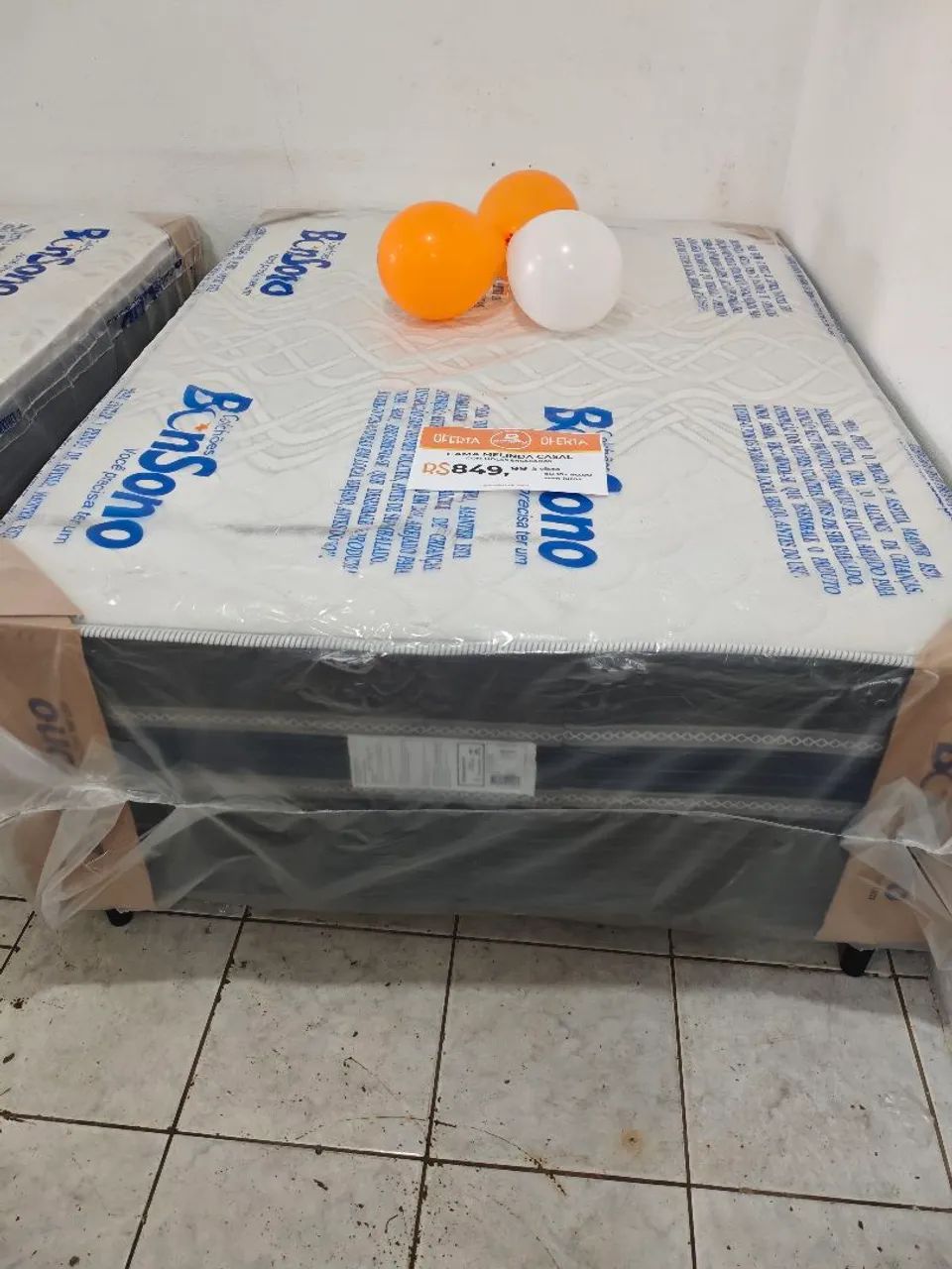 CAMA MELINDA CASAL COM MOLAS ENSACADAS 