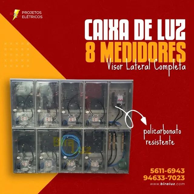 Caixa de luz para 8 medidores  padrao enel  sao paulo