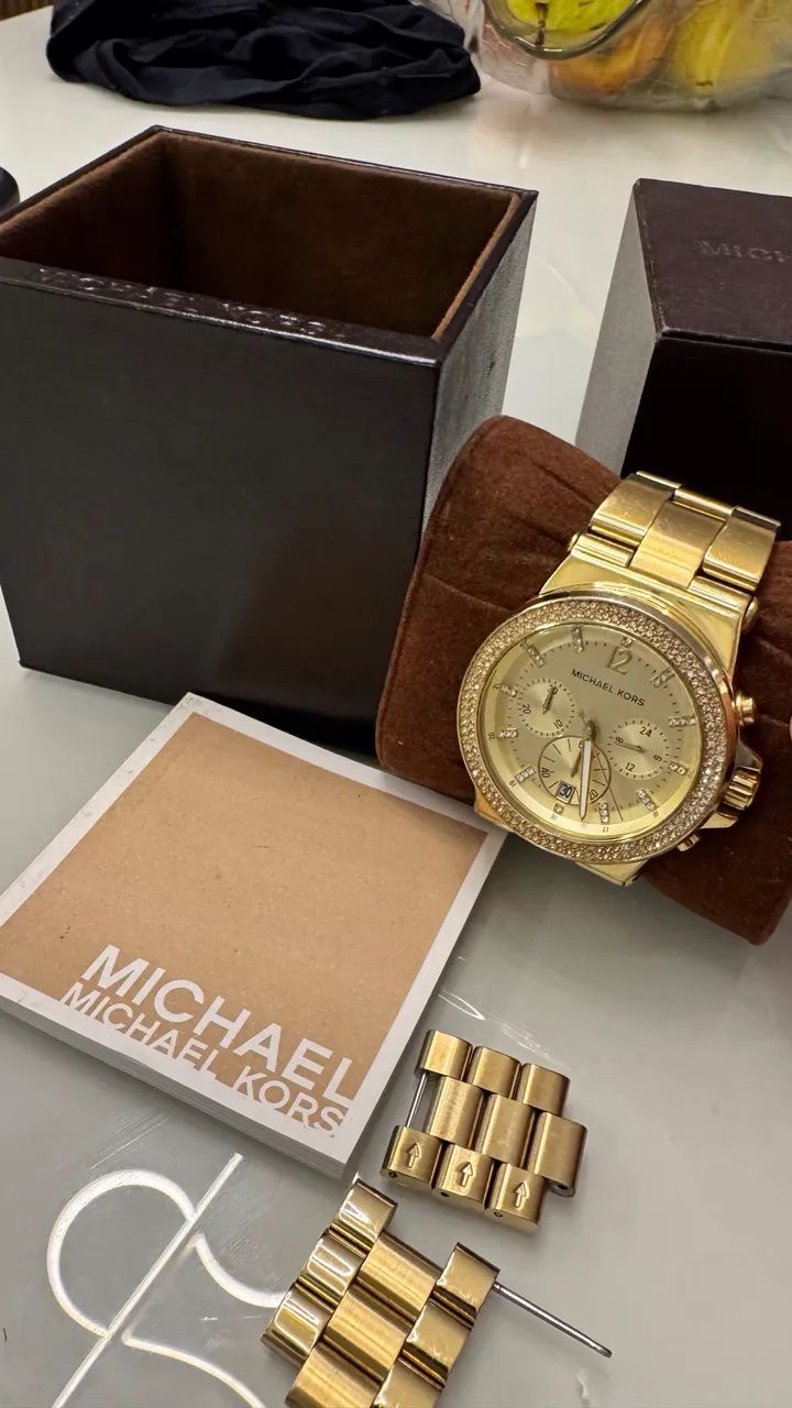 Relógio Michael Kors Original -  Lindo com Strass Caixa e Manual - Foto 4