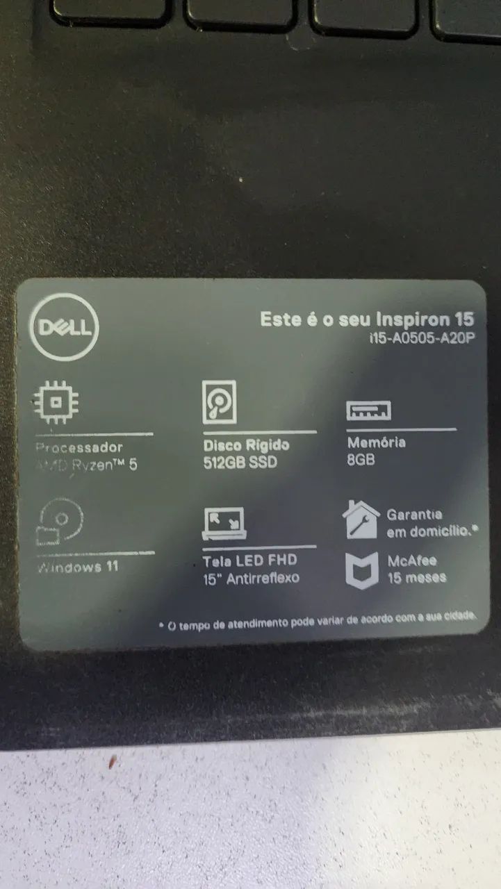 Notebook Dell Inspiron 15 (carcaça danificada) - Foto 2