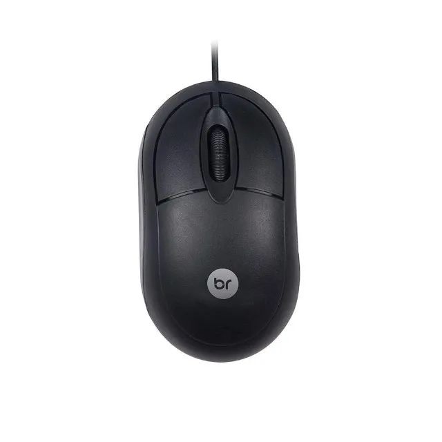 Mouse Usb com fio Standard Preto Bright - Foto 3
