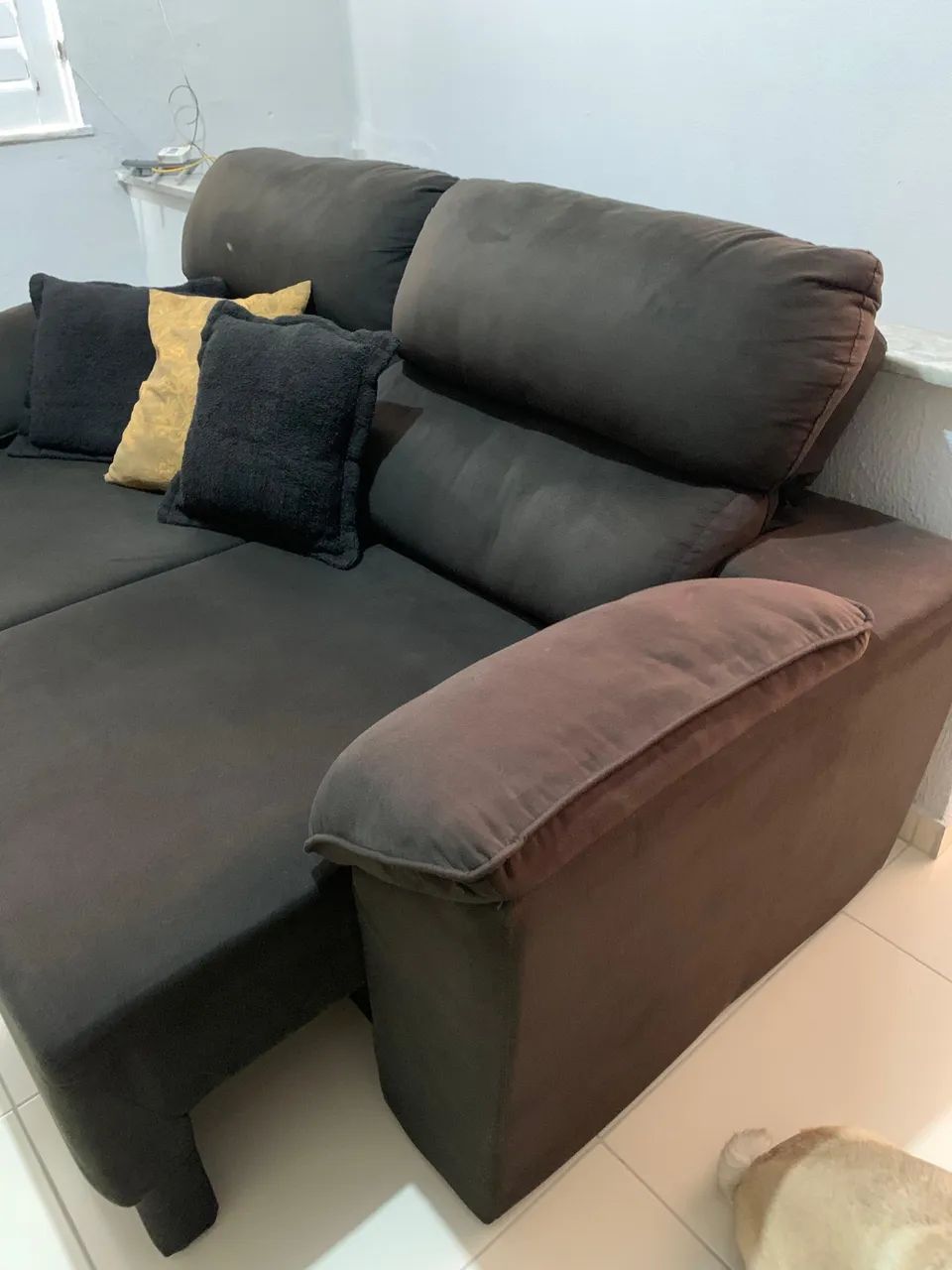 SOFÁ RECLINÁVEL PRETO - Foto 4