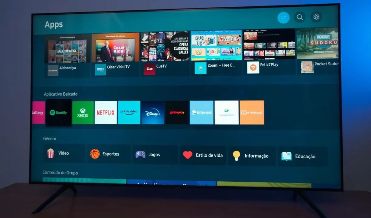 Tv Samsung 55 smart polegadas tizen  imagem 4k  - Foto 4
