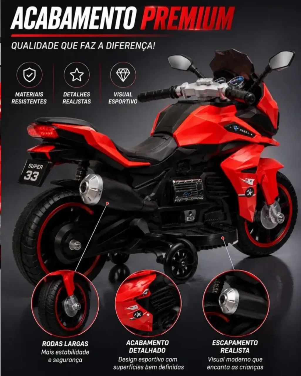 Moto eletrica infantil - Foto 4