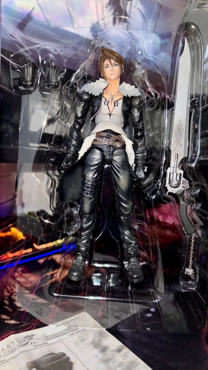 Squall Leonhart Dissidia Play Arts Kai Original Completo - Foto 2