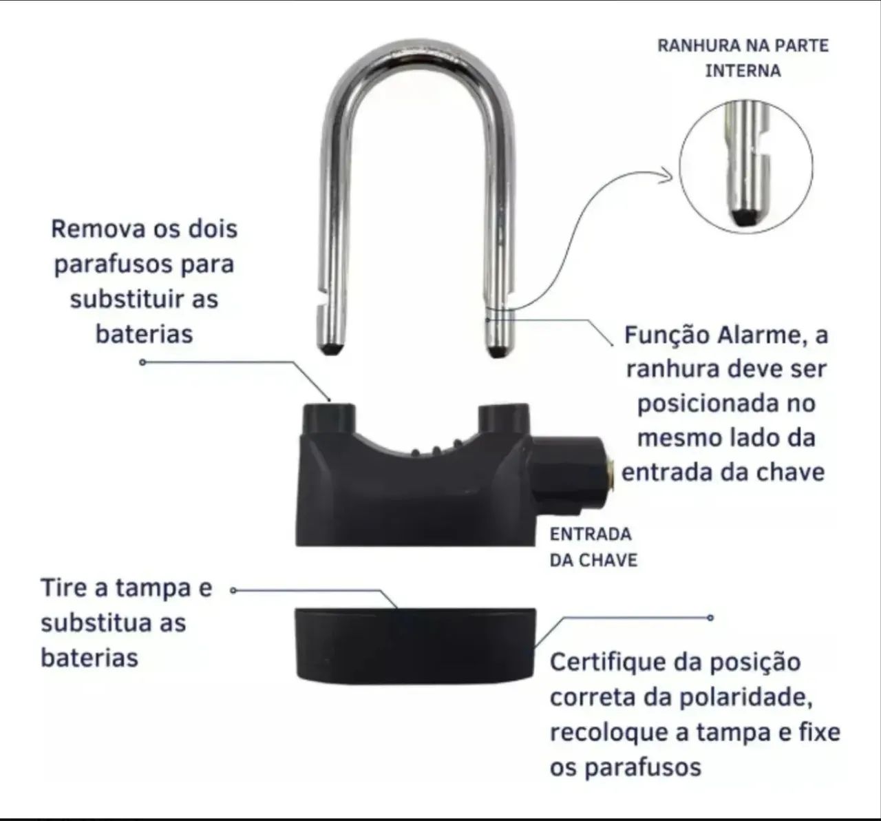 Cadeado com alarme  - Foto 3