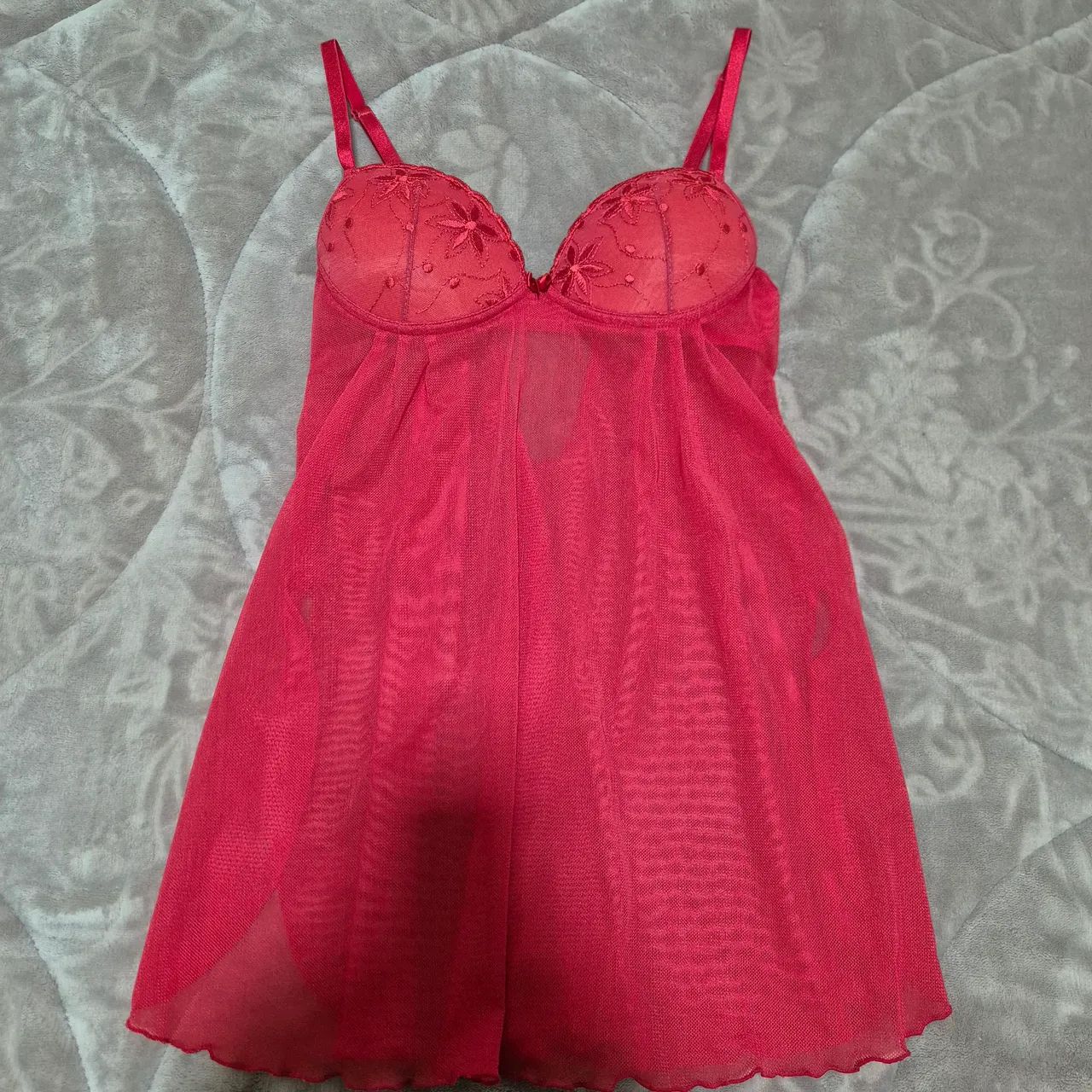Lingerie Camisola Vermelha P - Foto 2