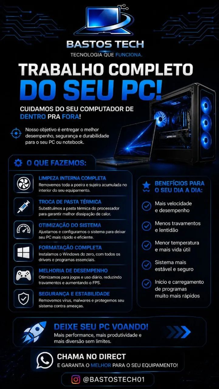 Manutenção preventiva de Computadores e Consoles
