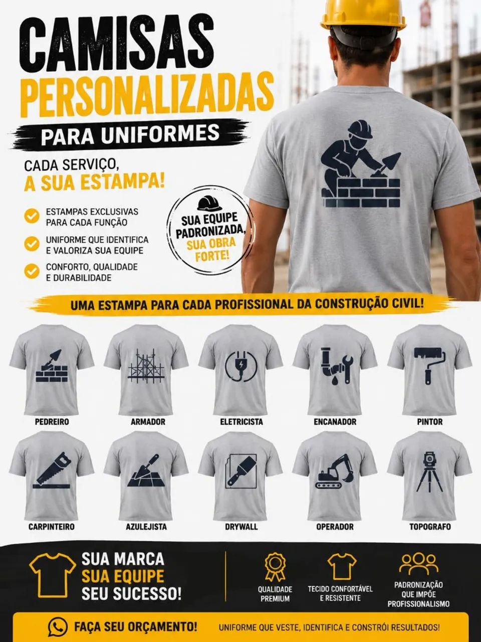 Camisas personalizadas para uniformes 