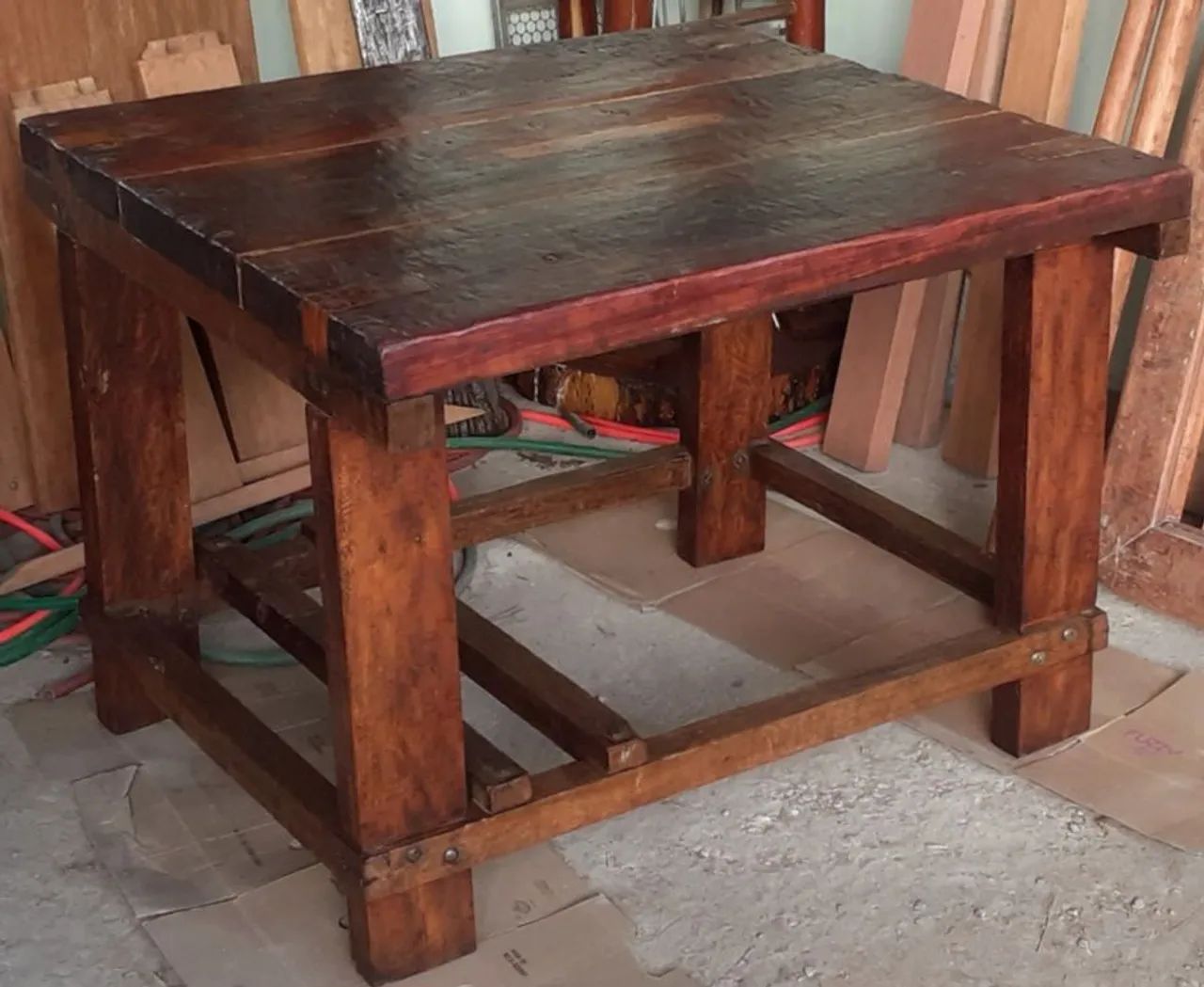 Mesa rústica de peróba - Entrego em Jundiaí - Foto 2